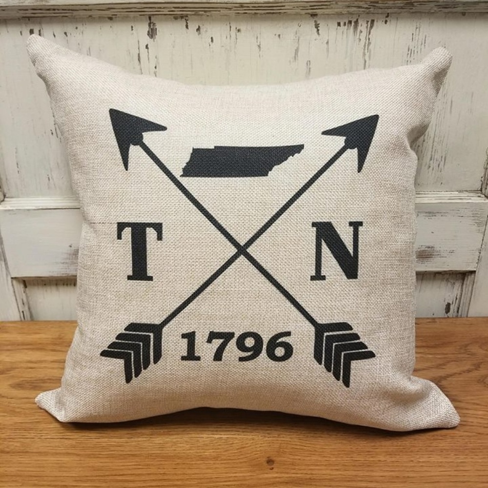 Tennessee 1796 18x18 Throw Pillow - Picture 1 of 1